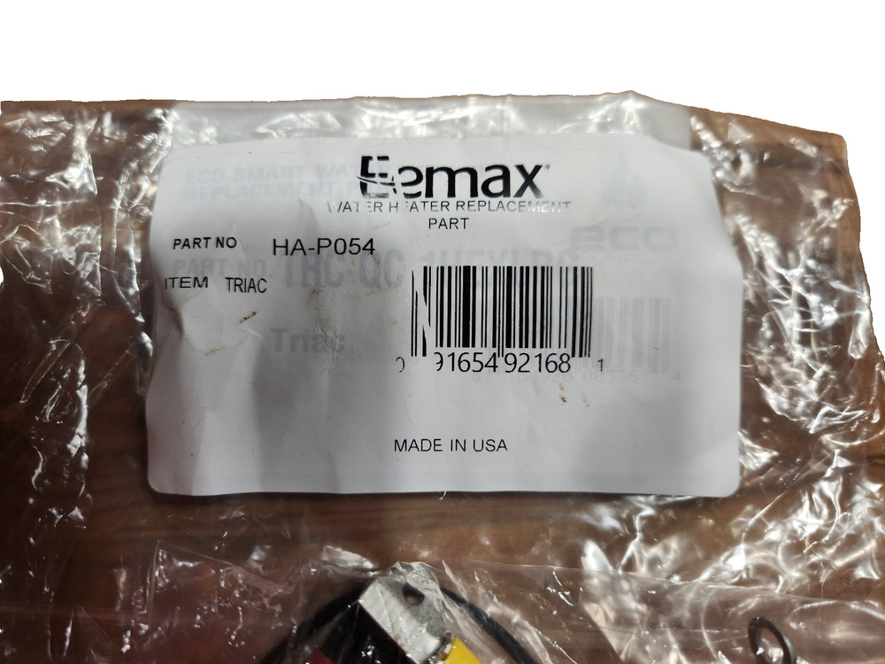Ecosmart, Eema and Rheem tankless water heater part TRC QC 1HE XLRG, HA-PO54