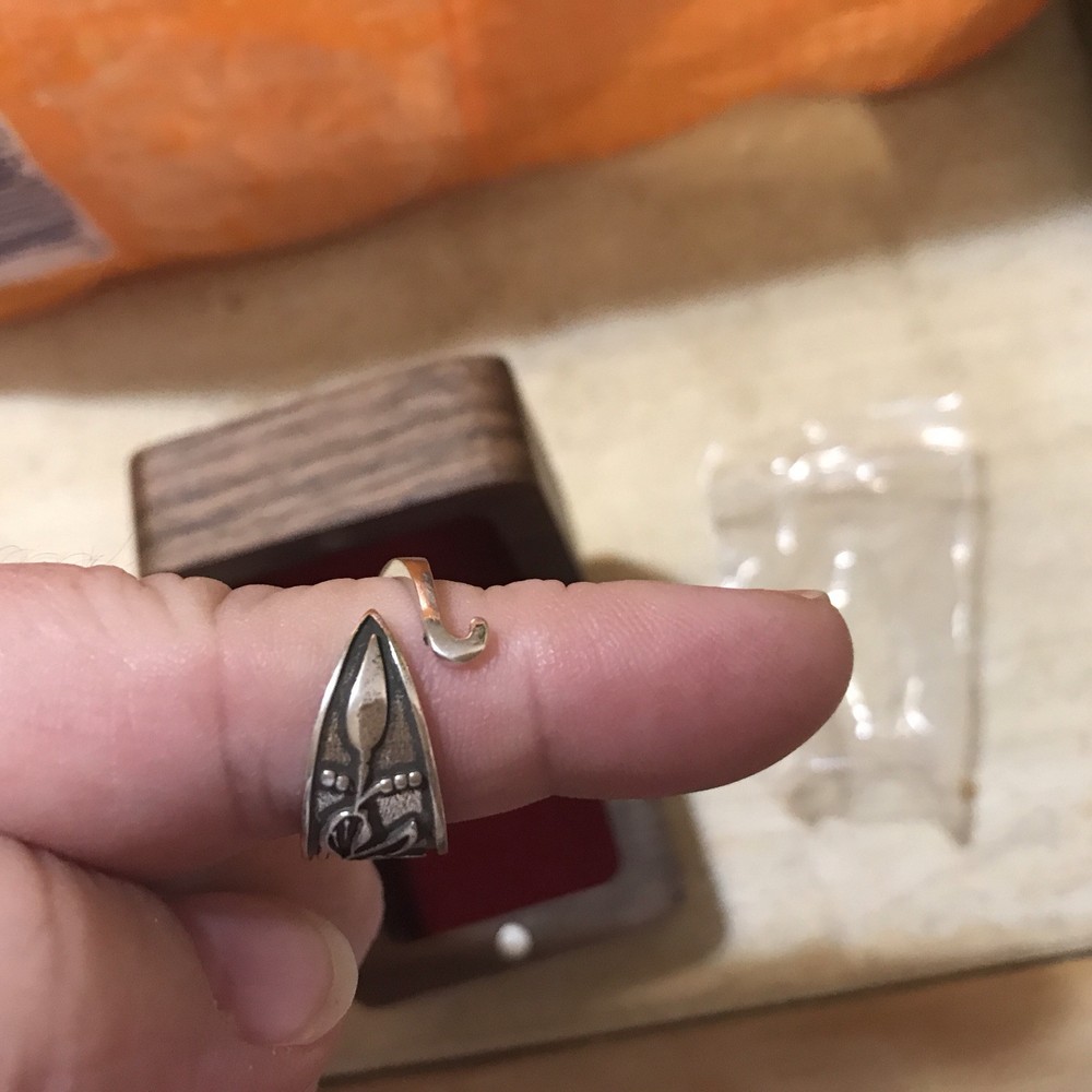 Crochet Ring in Wooden Display Box