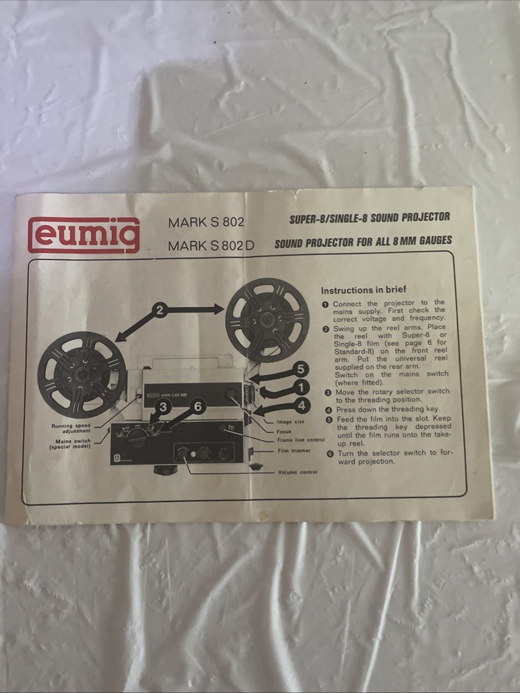 EUMIG MARK S 802 Original Owners Manual