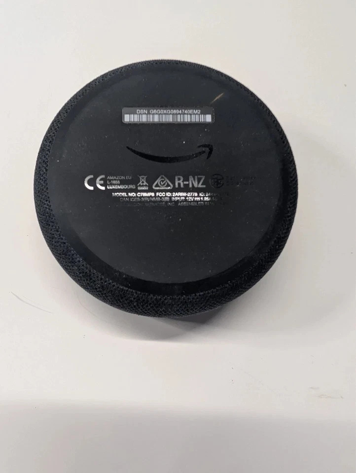 Amazon Echo Dot C78MP8, Black, Untested, Unit Only