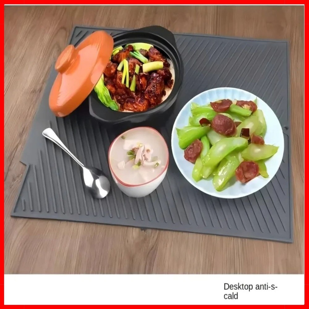Extra large Silicone Sink Dish Draining Mat Kitchen Utensil Drying Board Pad