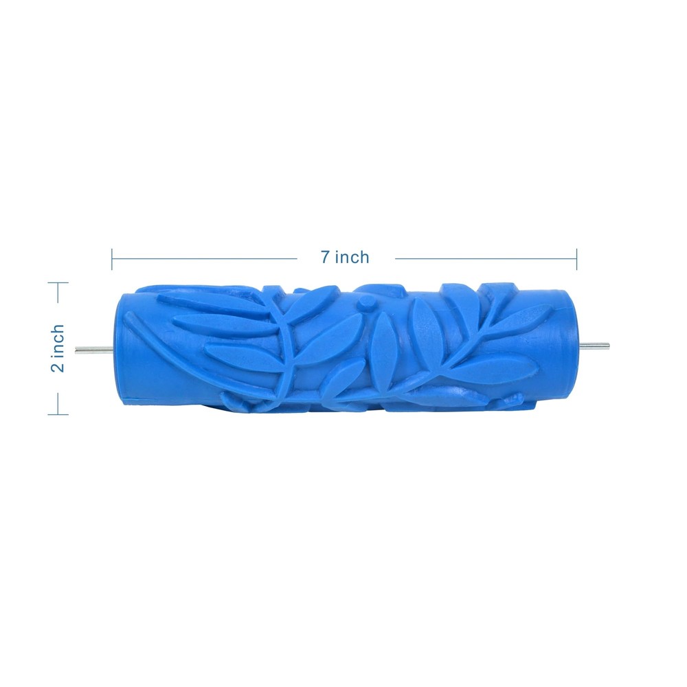 7'' Inch Texture Rubber Roller Single Color DIY Patterned Paint Roller