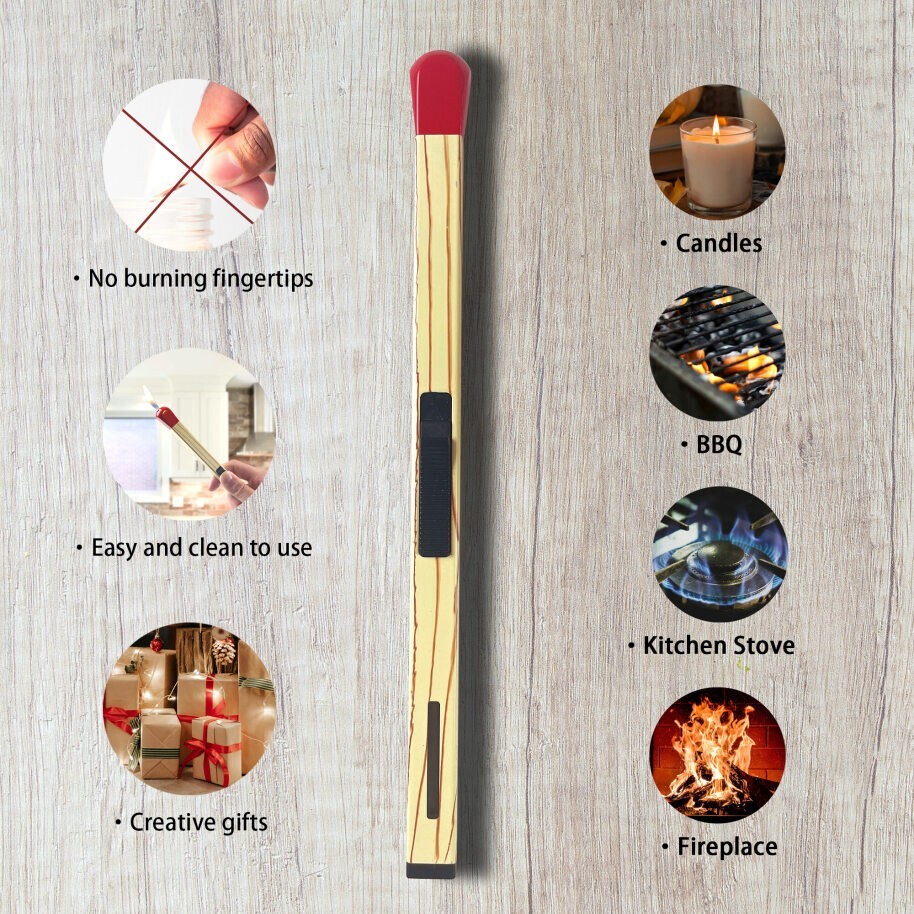 24 PACK 8" Match Stick Shaped Multipurpose Butane Lighter BBQ Candle lighter