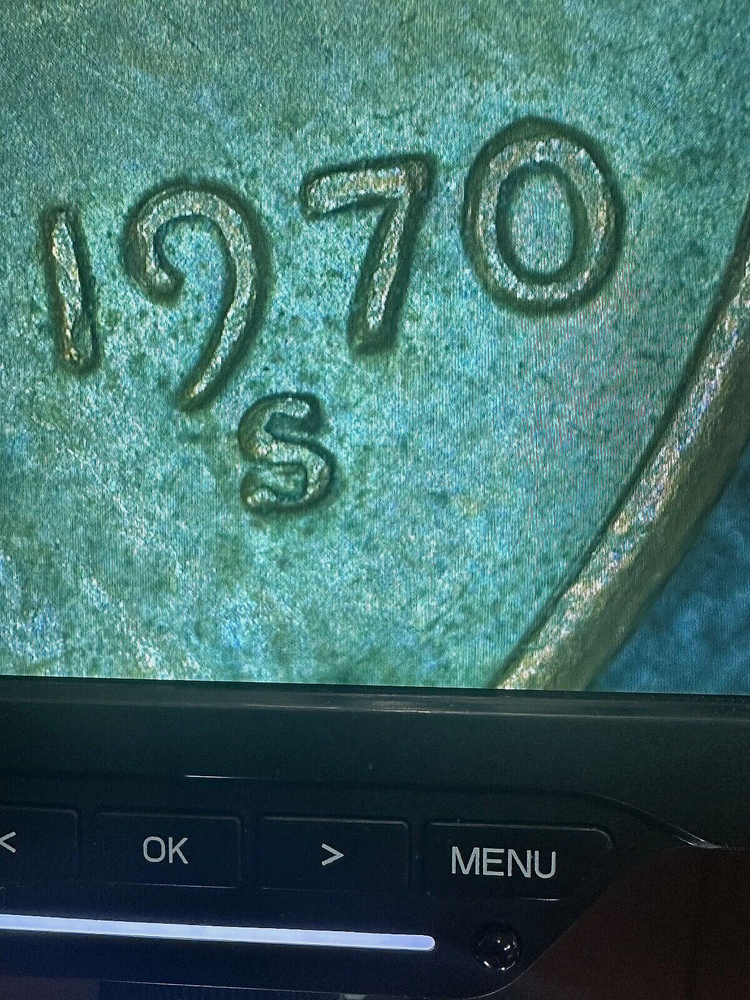 Rare1970 S , Cent Strike Errors, E PLURIBUS UNIUM+DD Date & Mint Mark+FG Error