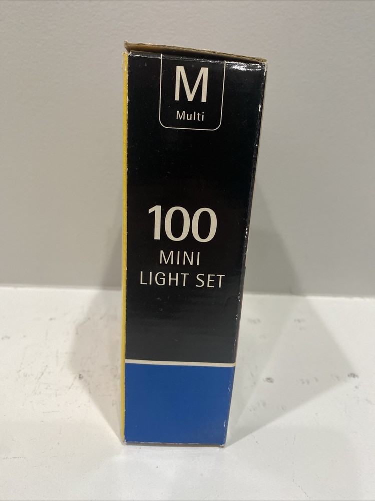 NIB UL 100 Mini Light Set Multi Color Lights White Wire