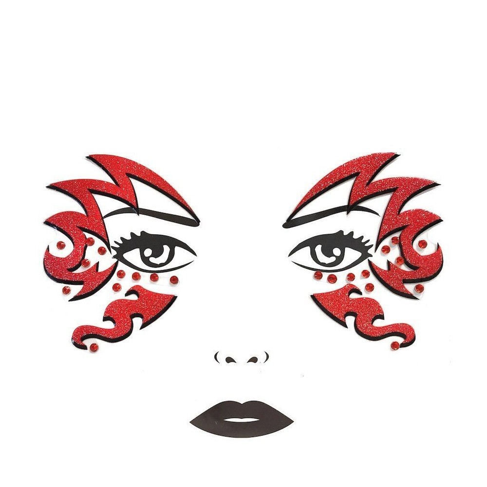 IMAGIN8 Halloween Adhesive Face Decals - DEVIL - 6 pcs