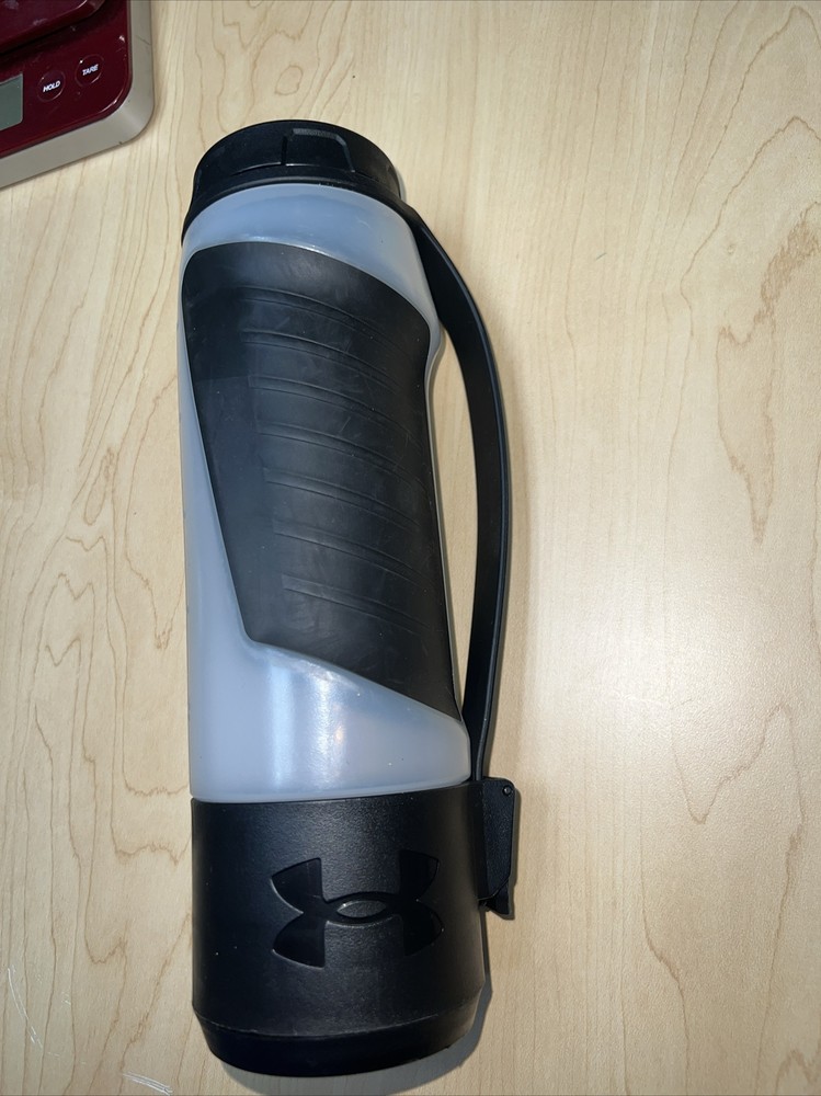 Under Armour Handle-it 24 oz Squeeze Hydration Water Bottle, Clear/Black