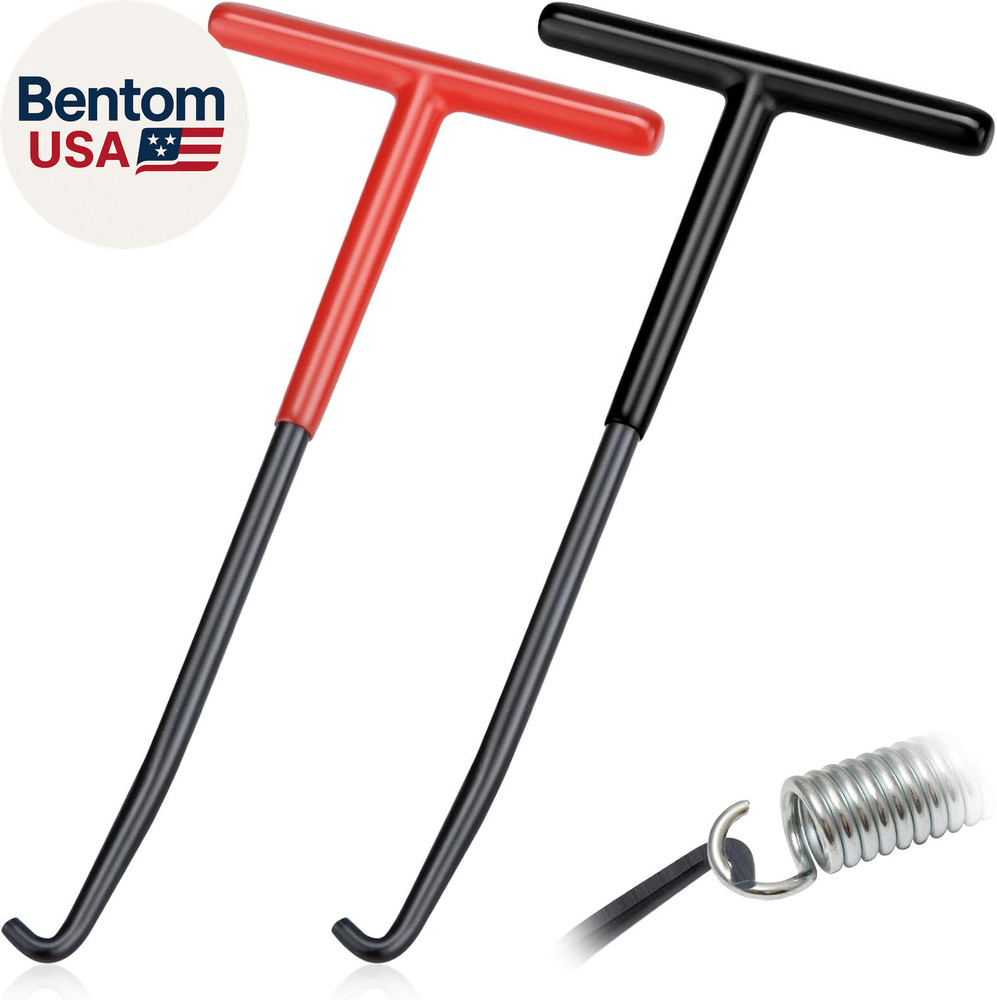 2 PCS Exhaust Spring Puller Tool, Motorcycle Exhaust Spring Hook, T Shaped Handl