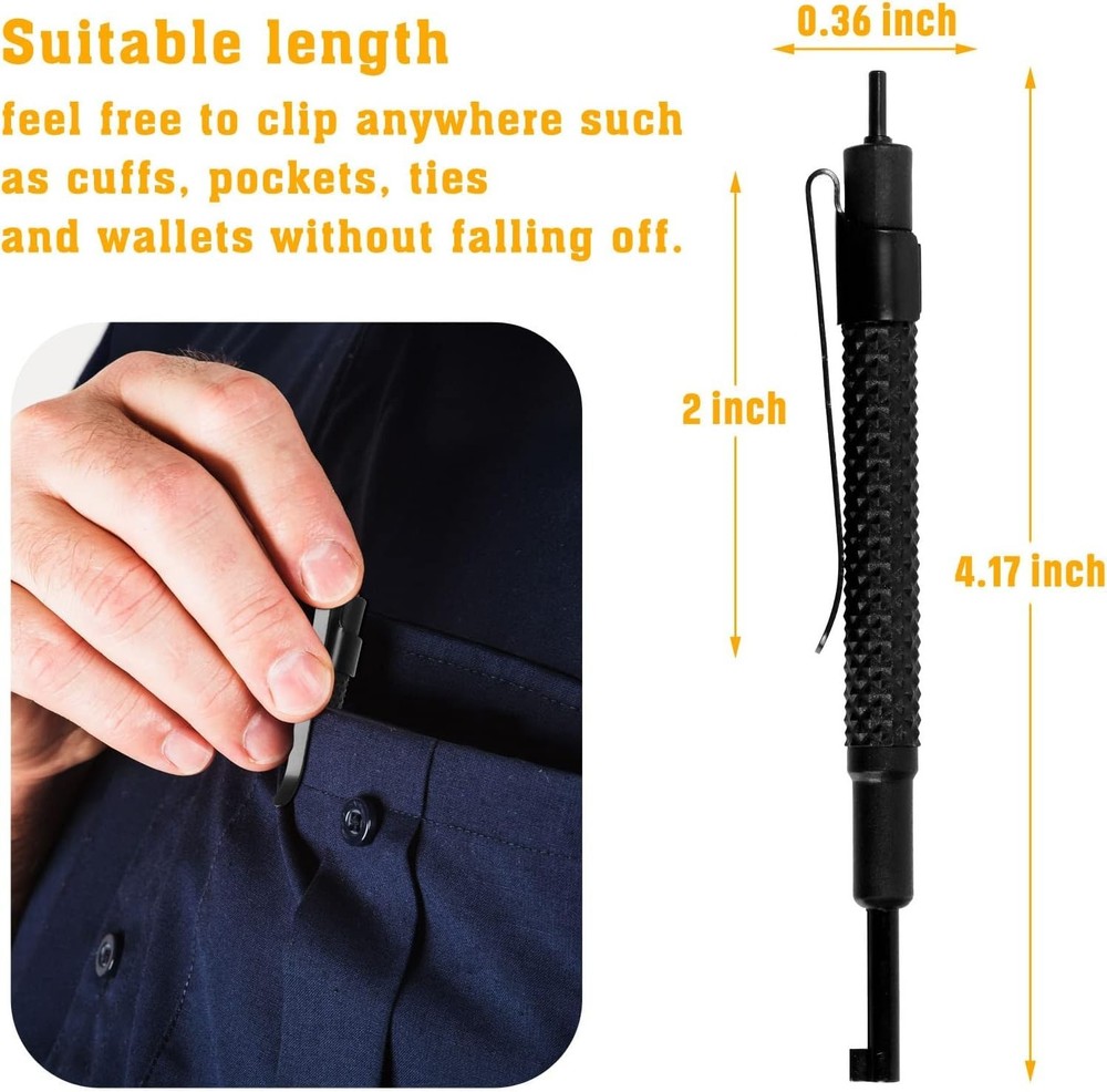 Emergency Pocket Handcuff Key with Grip Texture - Lightweight & Secure, 2 Pack