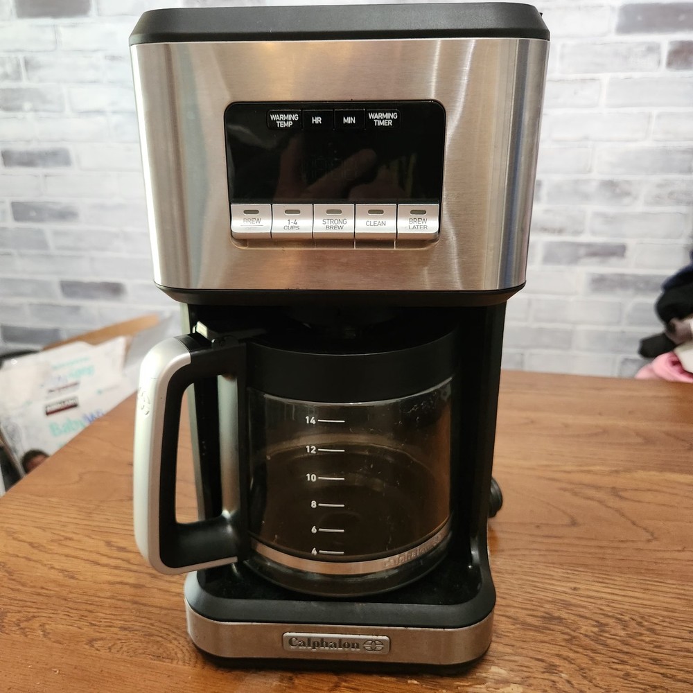 Calphalon Coffee Maker, Programmable Coffee Machine with Glass Carafe, 14 Cup...