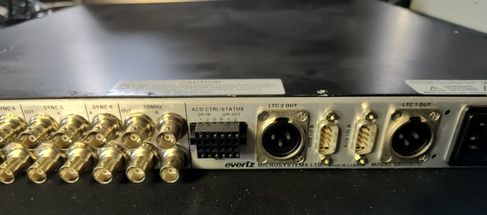 EVERTZ 5600ACO AUTOMATIC CHANGEOVER SYSTEM - (POWER TESTED )