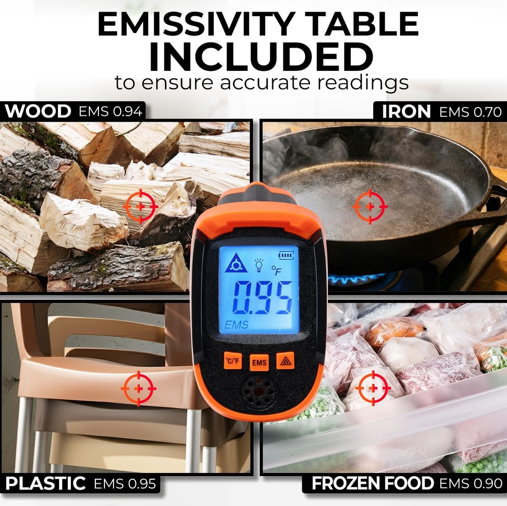 Infrared Temperature Gun - Handheld Surface Infrared Thermometer for Griddle,...