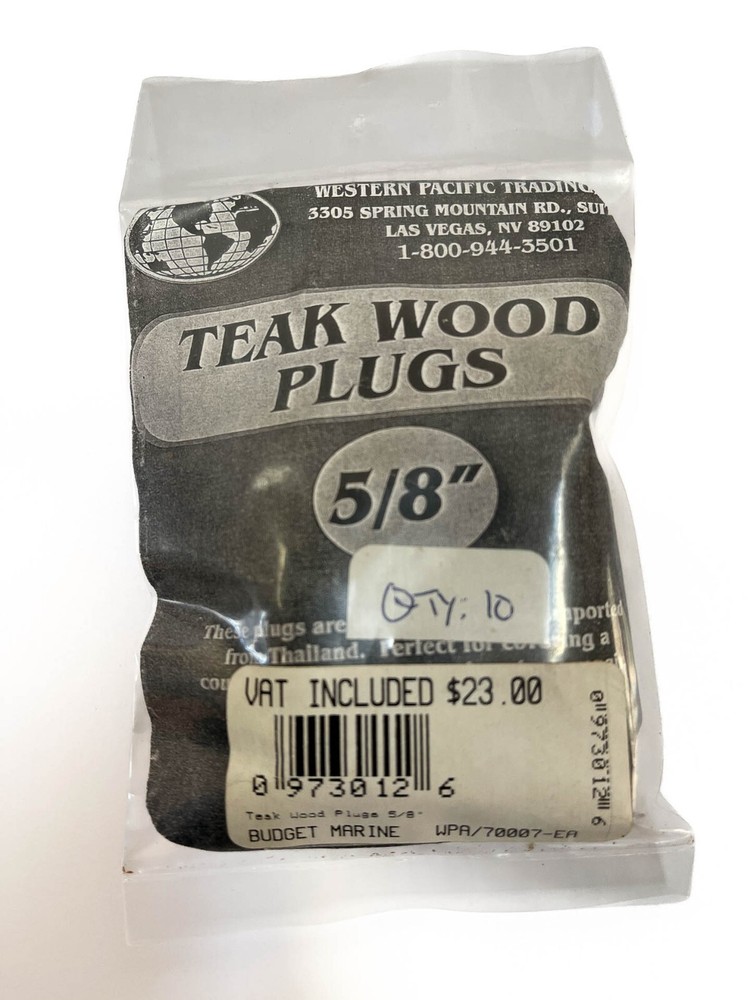 Teak Wood Plugs 5/8"