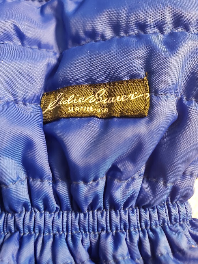 Eddie Bauer Ice Scraper Mitt Blue Fleece Lined