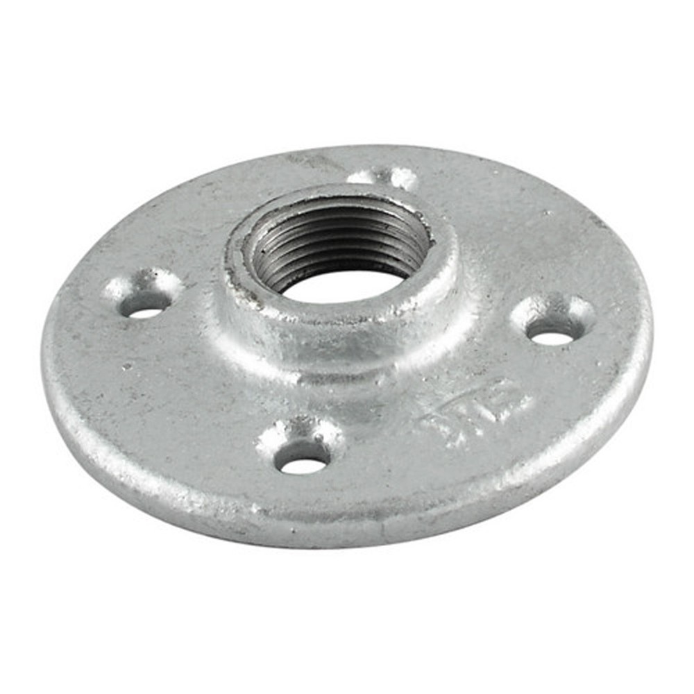 1" GALVANIZED MALLEABLE IRON FLOOR FLANGE fitting pipe npt
