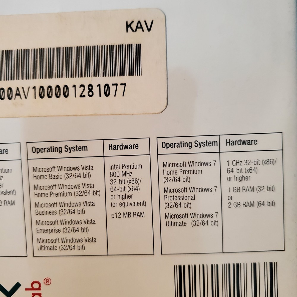 KASPERSKEY Lab Anti-Virus 2010 Protection PC Computer Security Software & Code
