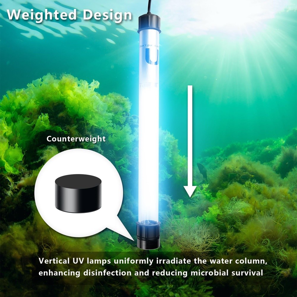 Pond UV Clarifier 55W Light Algae Control 500-5000 Gal