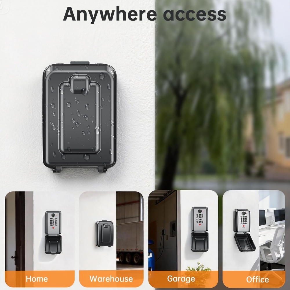 Key Lock Box,Customizable 12Digit Combination,LockBox for Keys with Resttable...