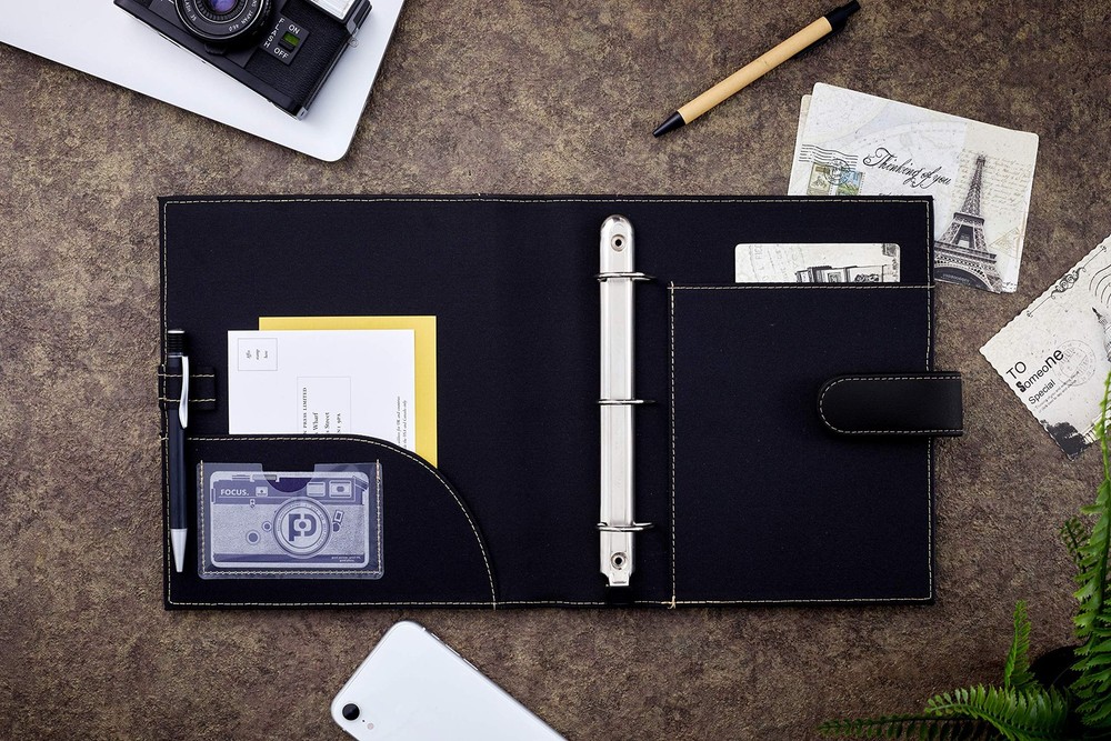 It's Academic Mini Executive Leather Portfolio Folder, 1" Ring Binder