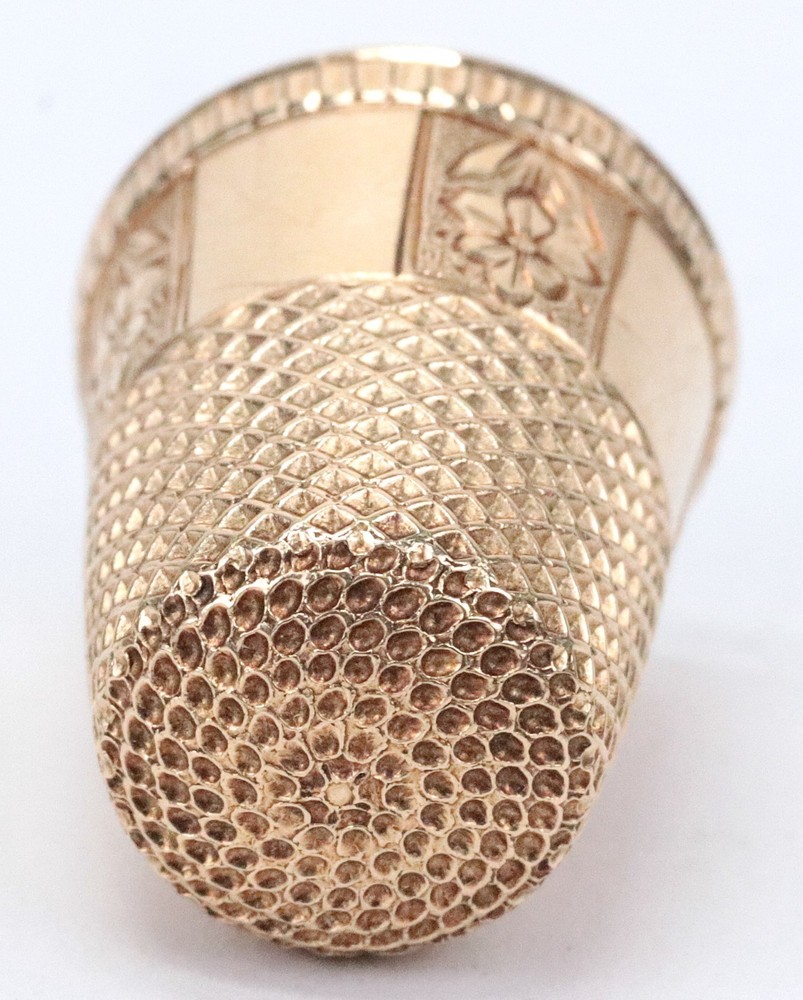 Antique 14K Yellow Gold Thimble