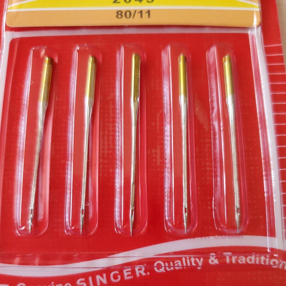 Singer Ball Point for knits Machine Needles-Sizes 11/80 5pcs