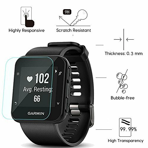 for Garmin Forerunner 35 Case, Lamshaw Silicone Case with Screen Protector 2Pack
