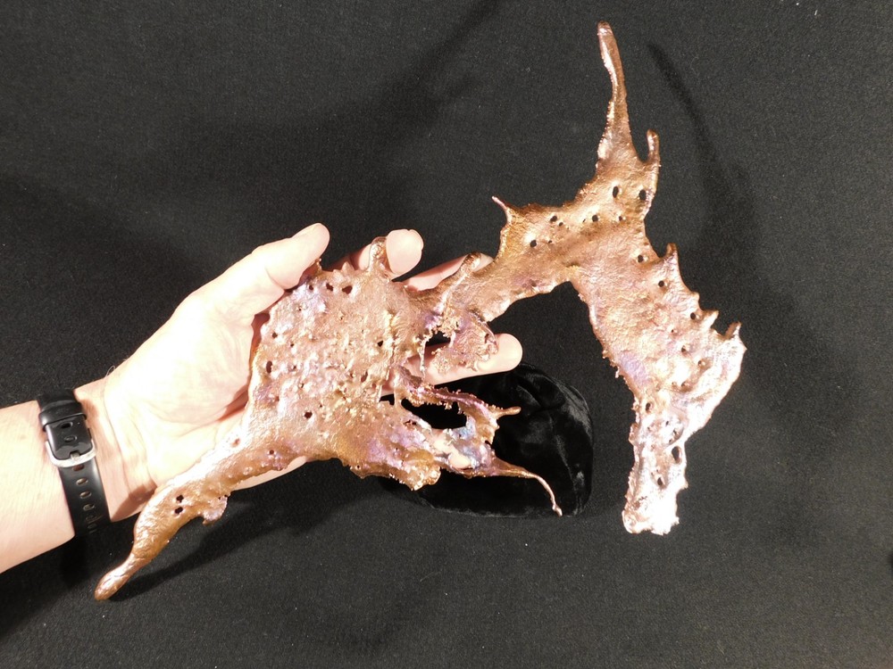 BIG! Bright Solid Solid COPPER Splash ART Sculpture Arizona 370gr