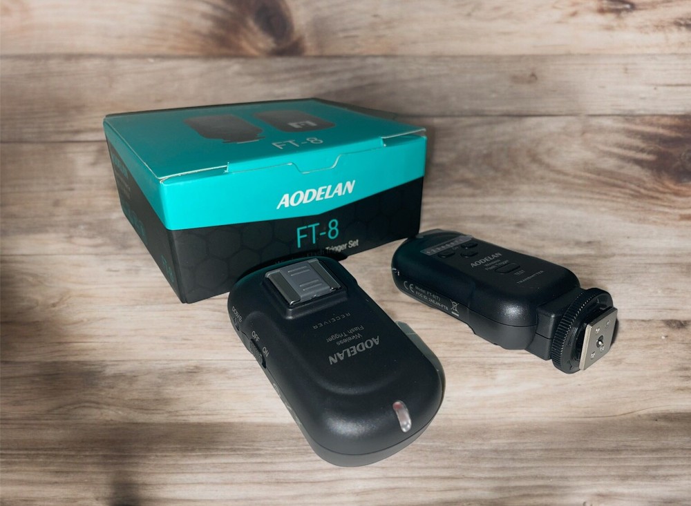 AODELAN FT-8 WIRELESS FLASH TIGGER SET TRANSMITTER & RECEIVER