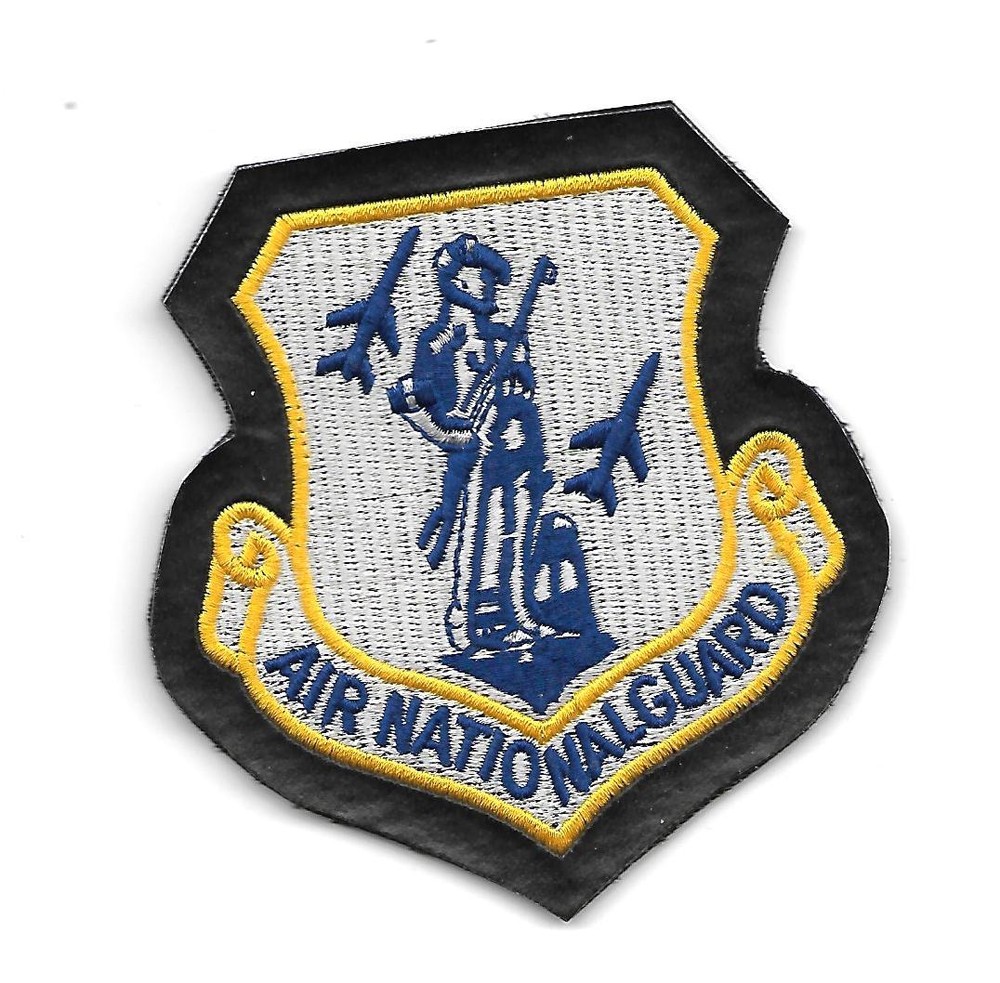 AIR FORCE AIR NATIONAL GUARD LEATHER HOOK LOOP EMBROIDERED PATCH