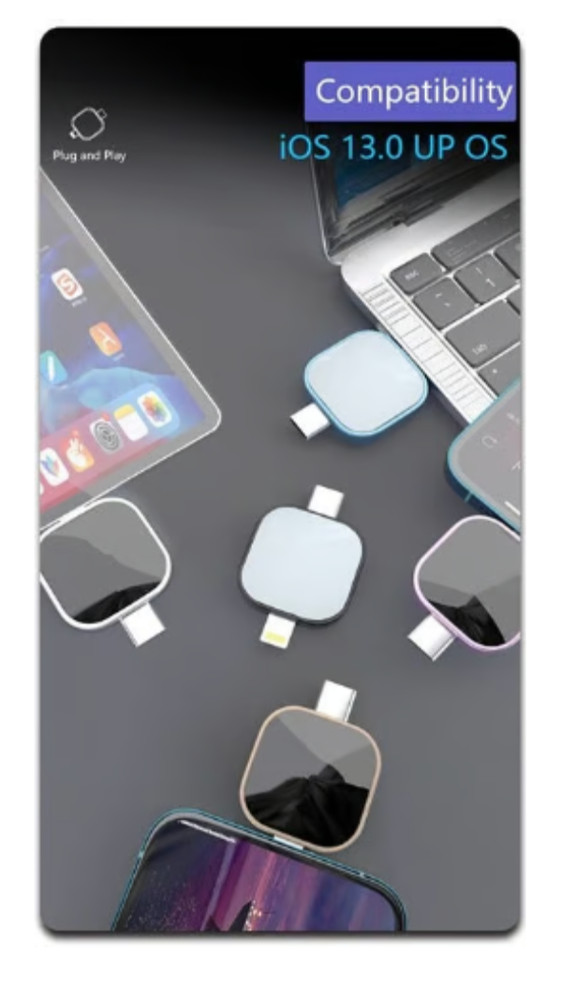 New Gold Digit Safe OTG Plug-Play Multi-Function USB Flash Disk 64GB