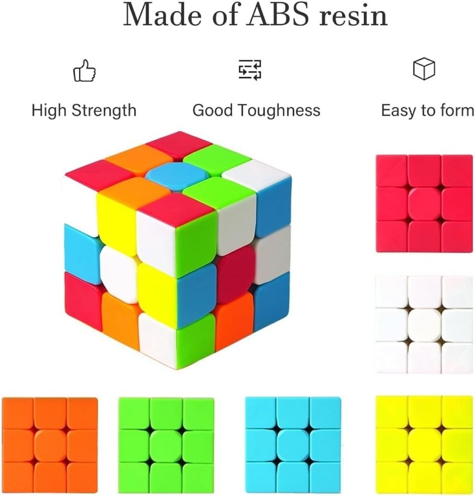 Stickerless 3x3 Speed Cube Puzzle - Perfect for Skill Development & Fun