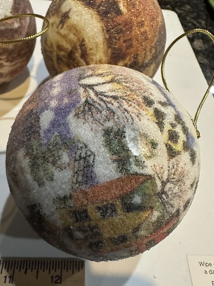 6 Foam Base House Design Ornaments