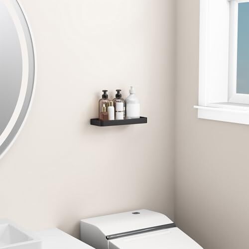 Bathroom Wall Shelf Black Floating Shelf for Bathroom Wall Storage Small