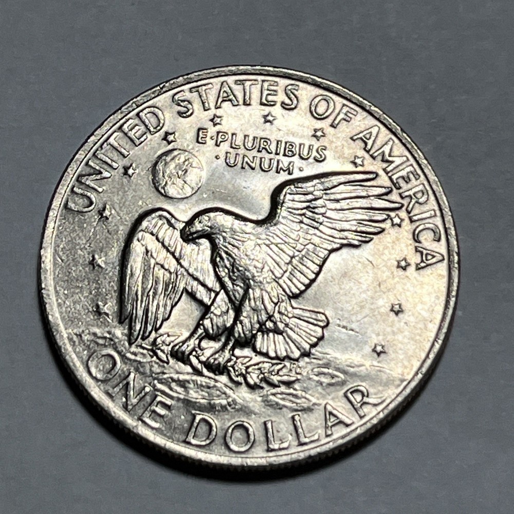 1972 P Eisenhower Ike Dollar Type 2 Die Crack Errors Wounded / Speared Eagle