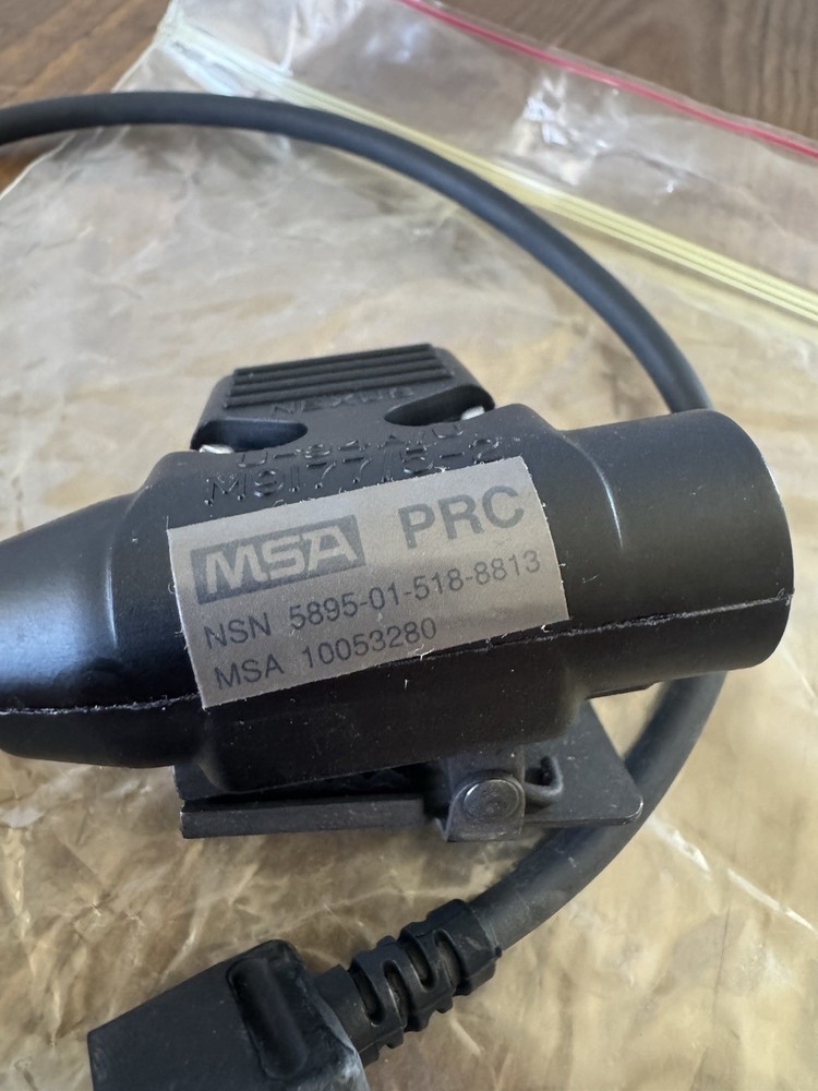 MSA PRC PTT Single Comm Cable ~ ICOM MSA # 10053280