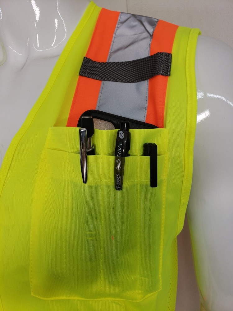 FX HIGH VISIBILITY Surveyor Two Tone Safety Vest Solid front & Mesh back