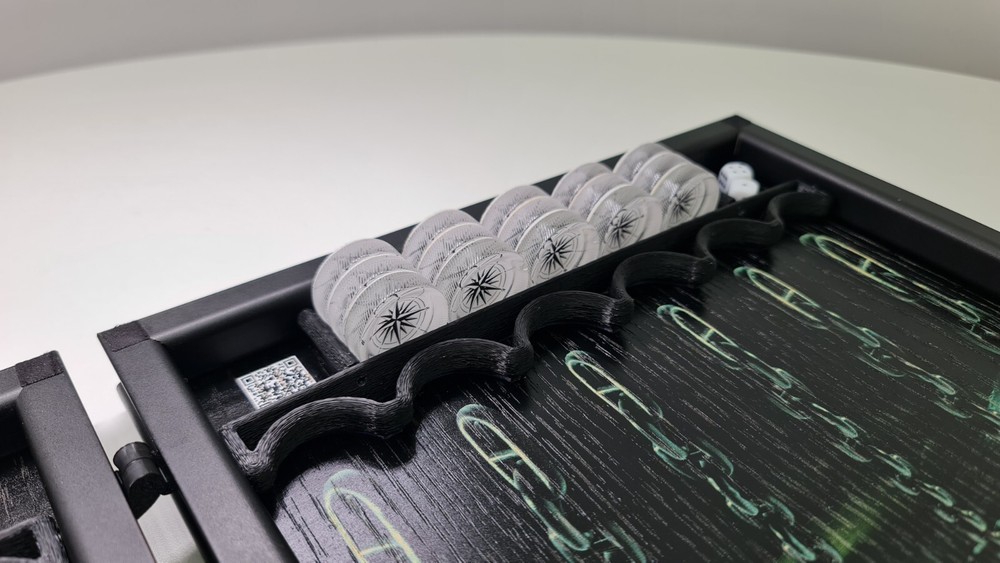 Backgammon wood veneer Set Board Game. Custom backgammon