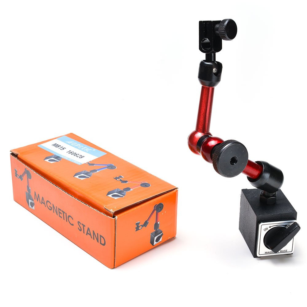 3-Joint Red Adjustable Magnetic Base Holder for Digital Dial Indicator