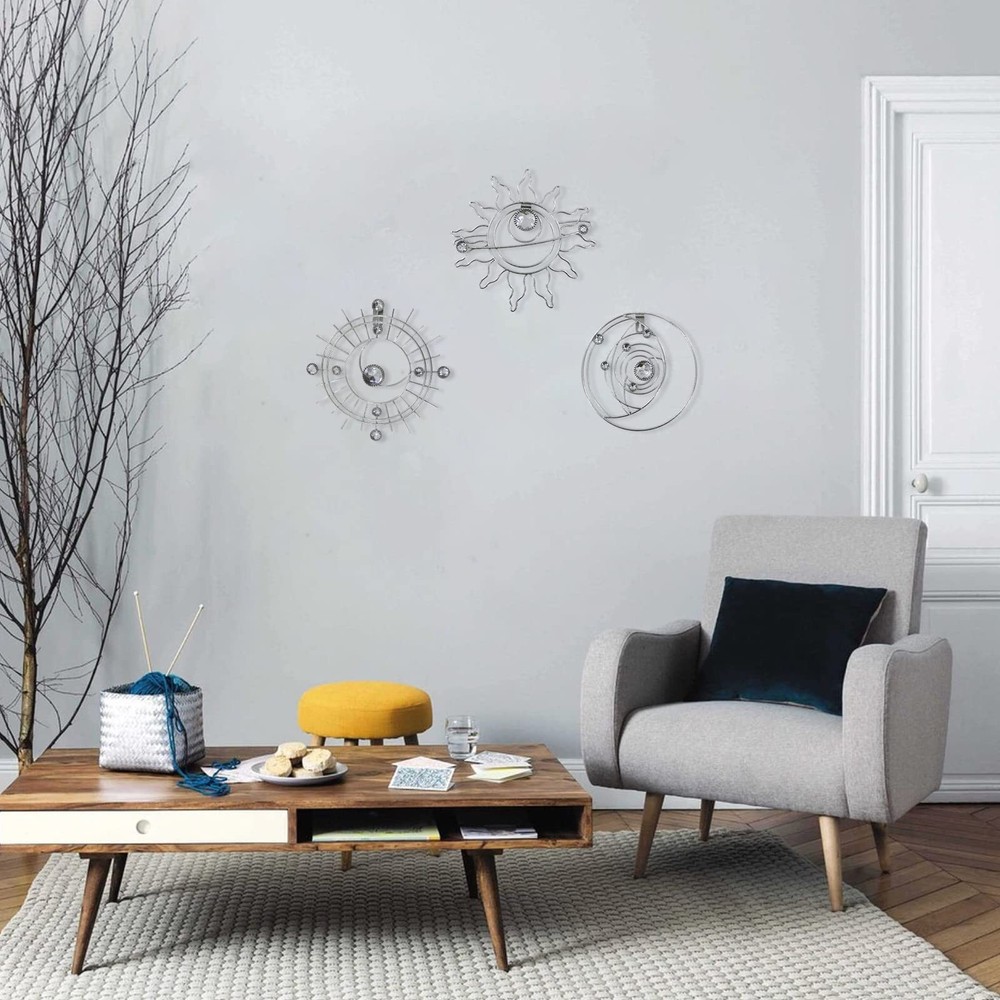 Silver Mirrors Wall Decor 2 Sets