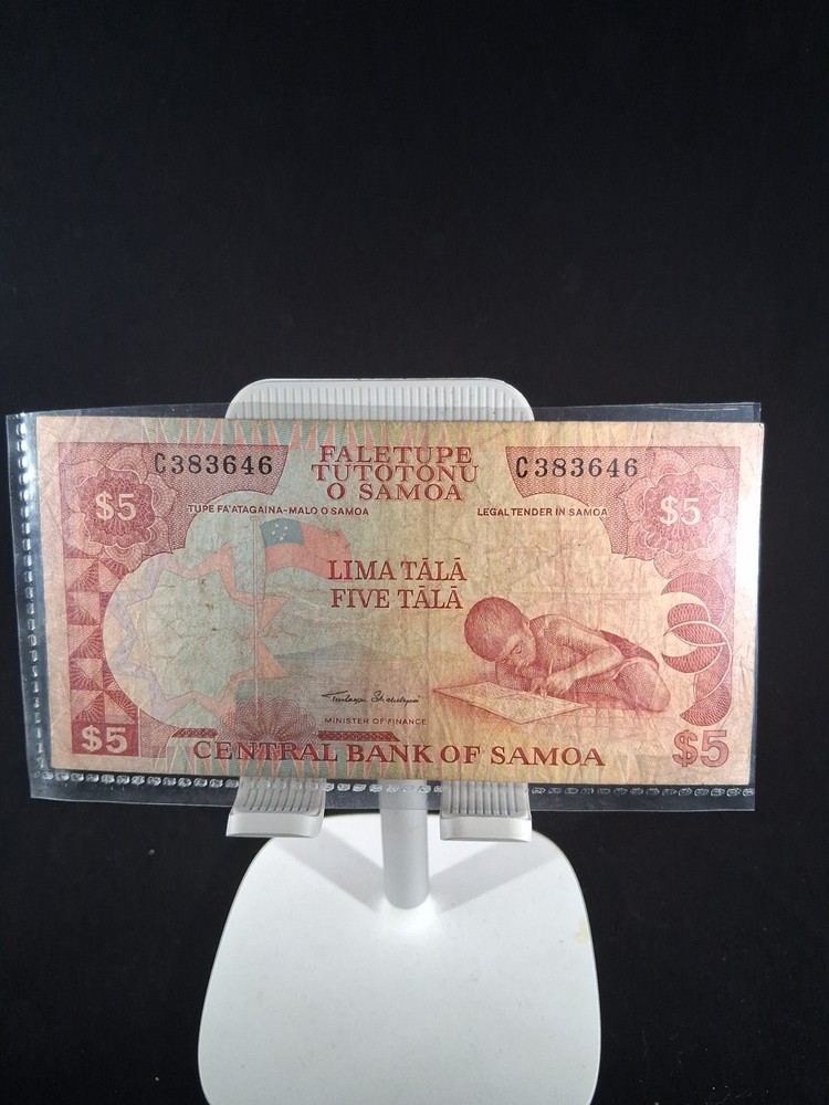 1960 WEST SAMOA 5 TALA BANKNOTE
