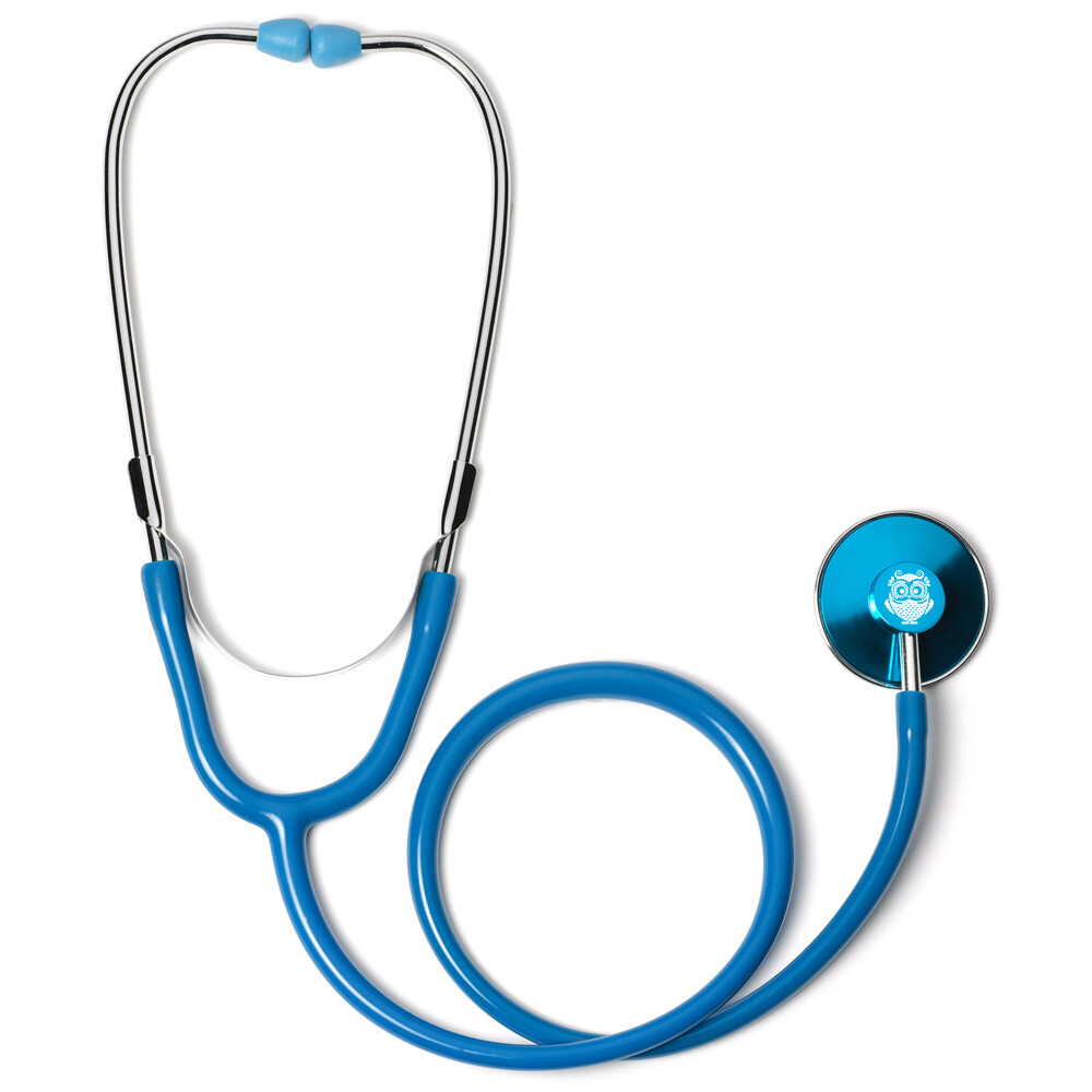 Blue Single Head Stethoscope with Owl Vintage