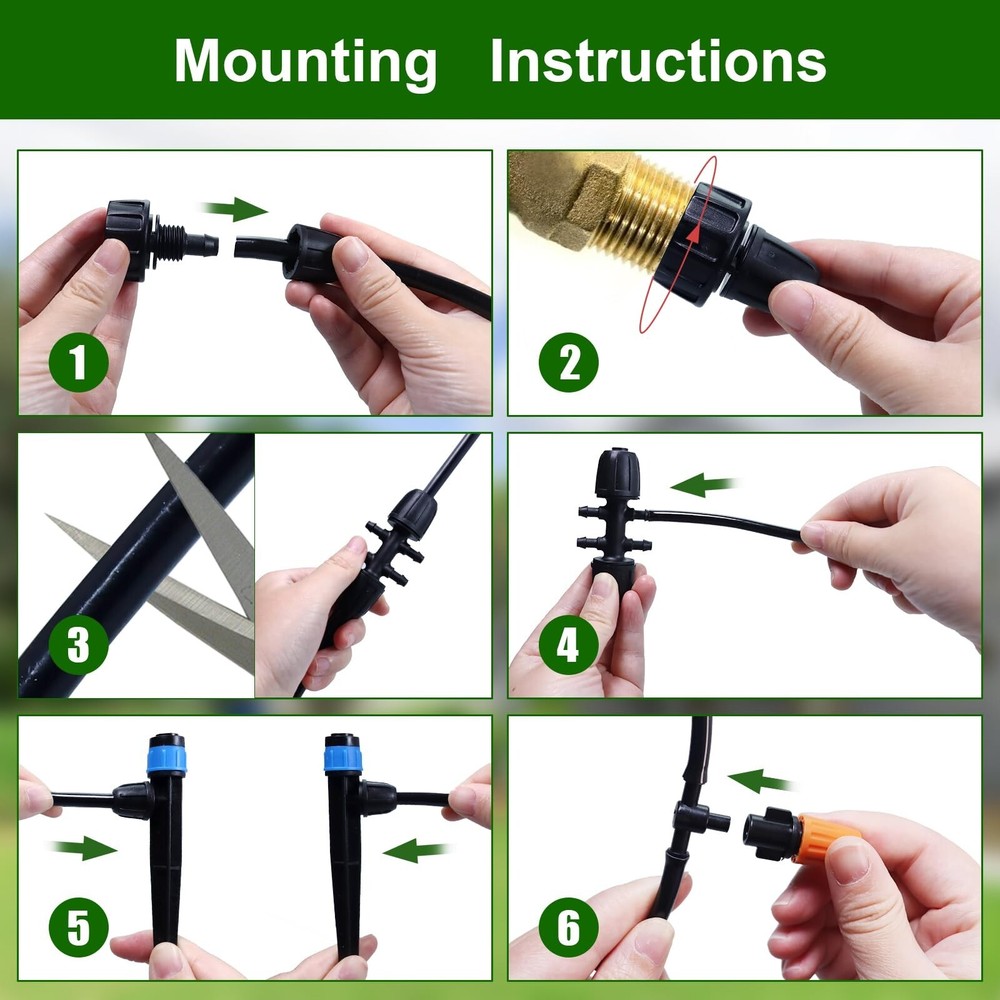 260 FT Drip Irrigation System Kit, Automatic Garden Watering System for Green...