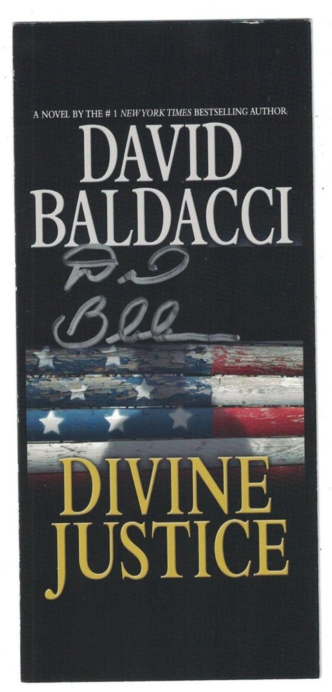David Baldacci Signed Autographed Pamphlet Divine Justice Author