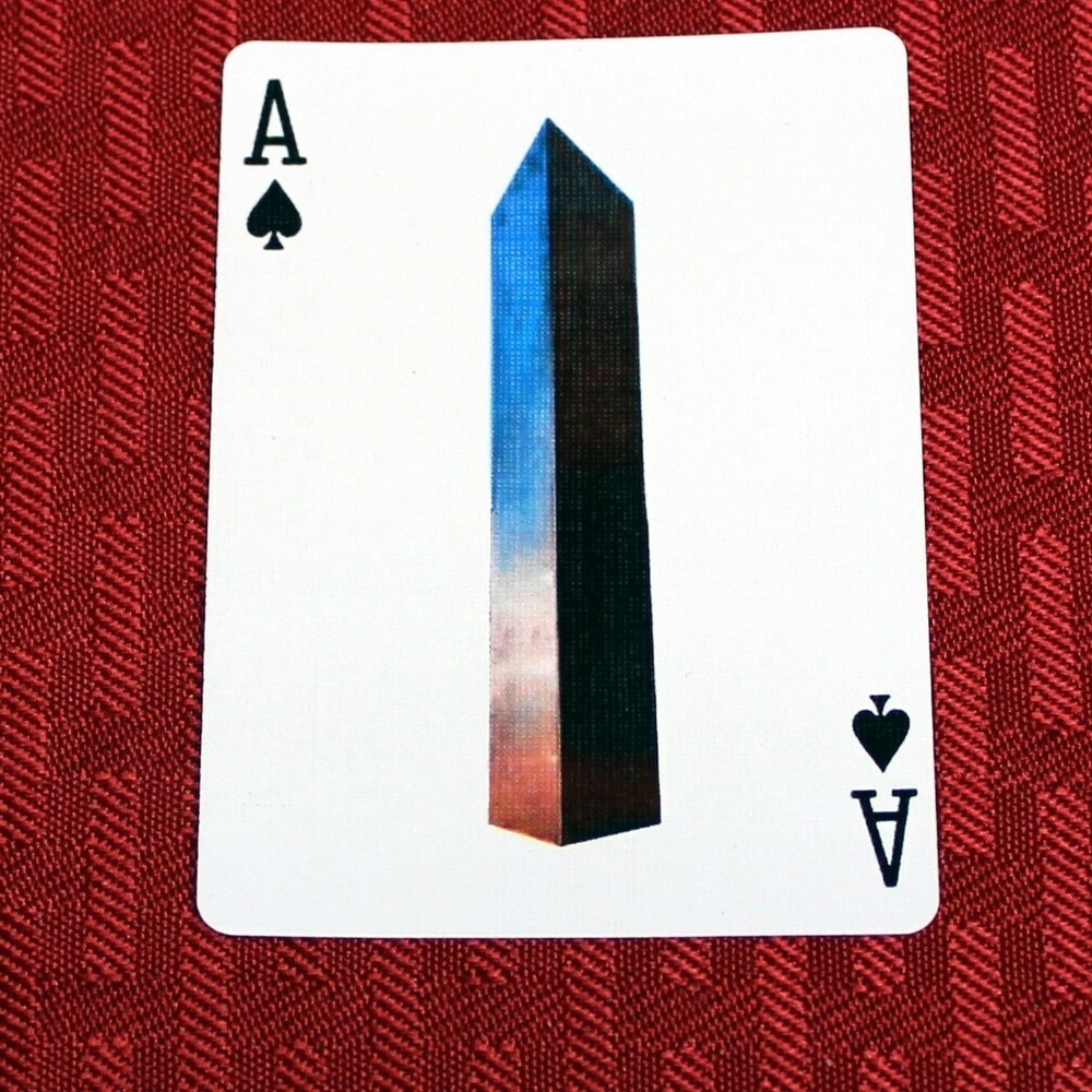 Monolith Card, Bicycle Printed Gaff Card, Red