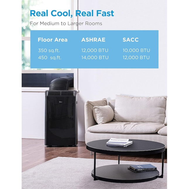 Midea Duo 10000 BTU (DOE) 115-Volt Vented Medium Room Smart Portable Air