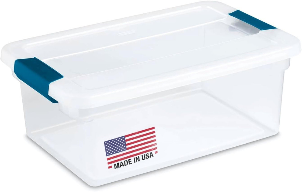 Clear Plastic Storage Bins with Lids Stackable Storage Bins (15 Quart)