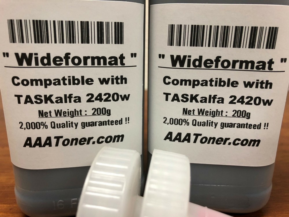 (2pk) Wide format Toner Refill Compatible with Kyocera TASKalfa 2420w