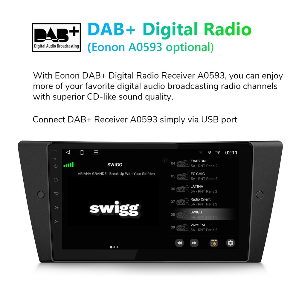 E90A12S 8-Core Android 12 Car Play Stereo Radio For BMW 3 Series E90 E91 E92 E93