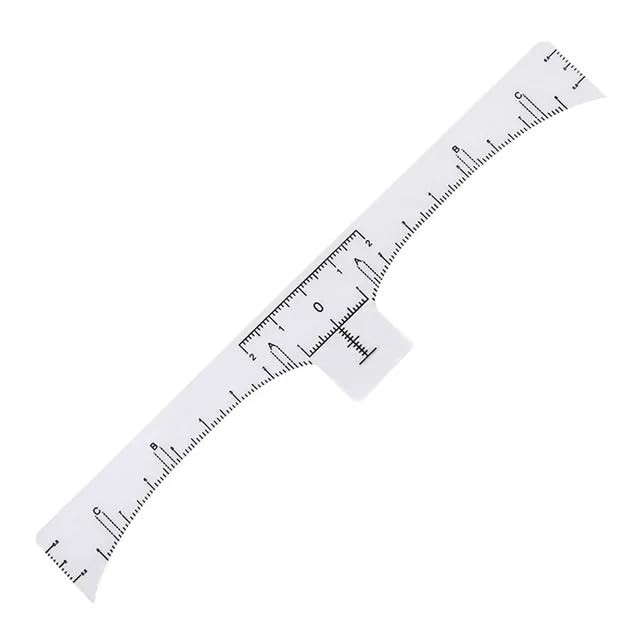100Pcs Eyebrow Ruler Sticker Disposable Eyebrow Mapping Ruler Sticker for Mic...