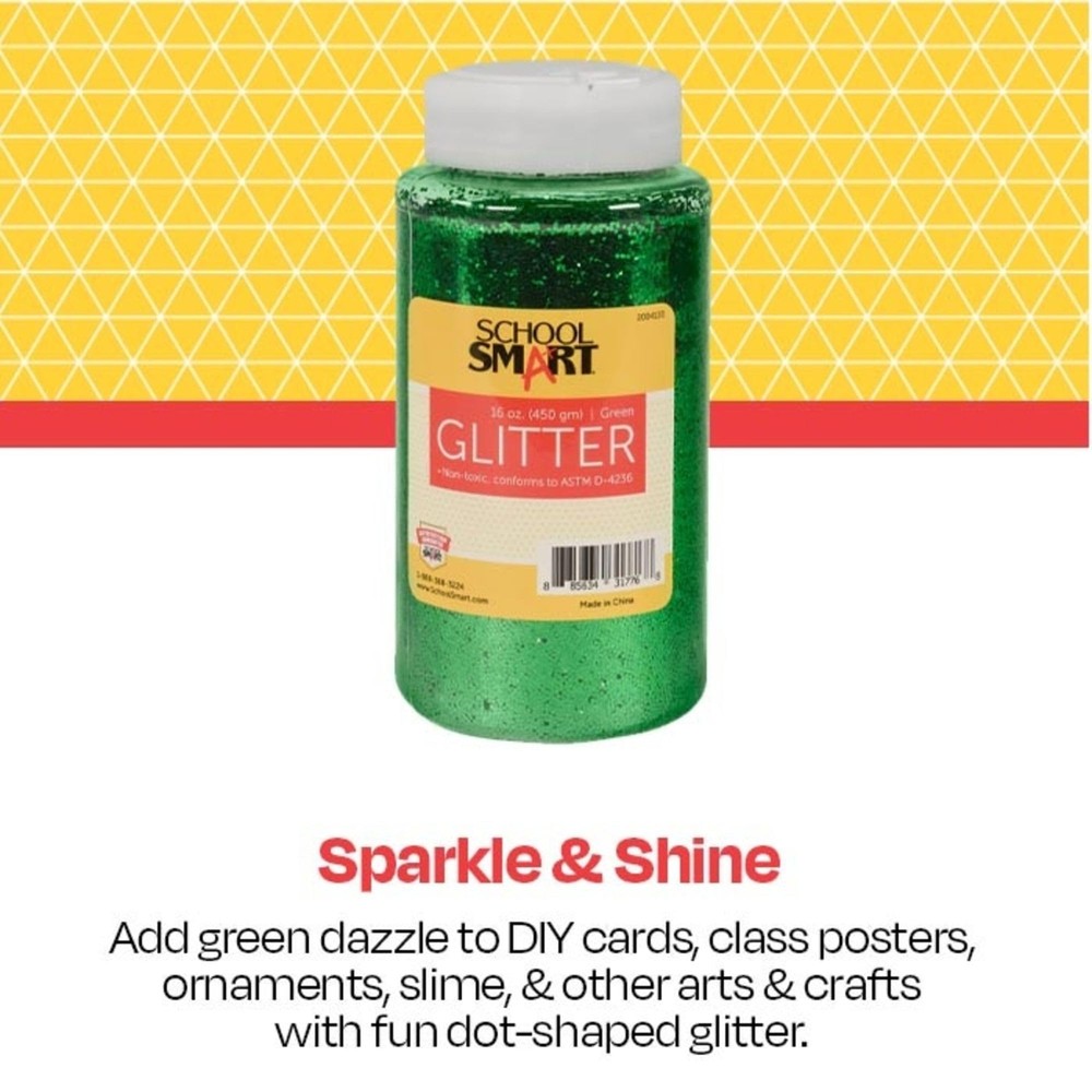 S2004133 Craft Glitter 1 Pound Jar Green